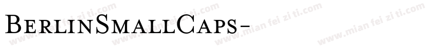 BerlinSmallCaps字体转换
