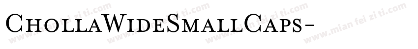 ChollaWideSmallCaps字体转换