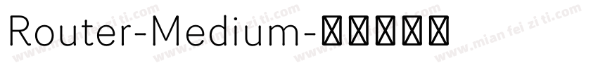 Router-Medium字体转换