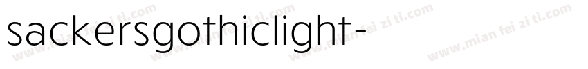 sackersgothiclight字体转换