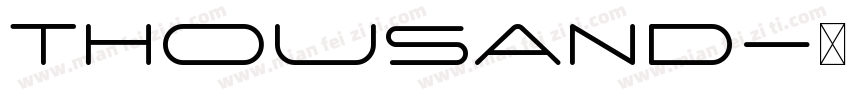Thousand字体转换