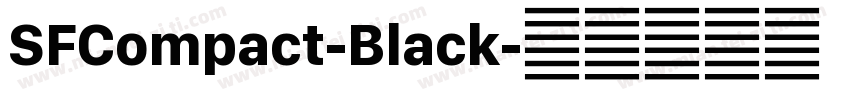 SFCompact-Black字体转换
