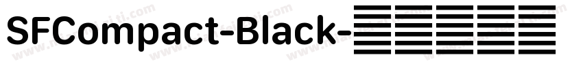 SFCompact-Black字体转换