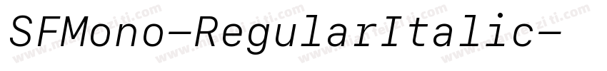 SFMono-RegularItalic字体转换