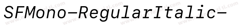 SFMono-RegularItalic字体转换