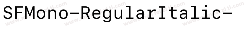 SFMono-RegularItalic字体转换