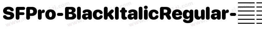 SFPro-BlackItalicRegular字体转换
