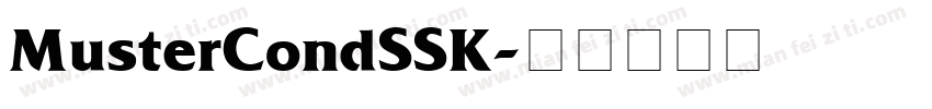 MusterCondSSK字体转换