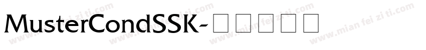 MusterCondSSK字体转换