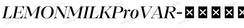 LEMONMILKProVAR字体转换