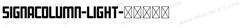 signacolumn-light字体转换
