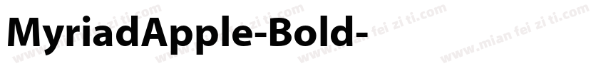 MyriadApple-Bold字体转换