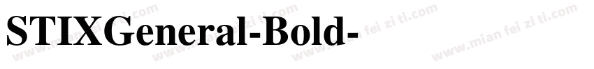 STIXGeneral-Bold字体转换