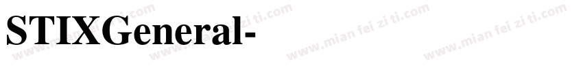 STIXGeneral字体转换
