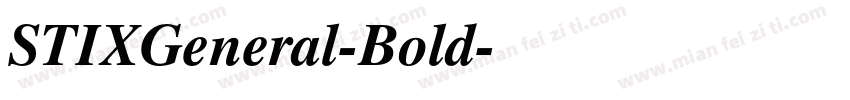 STIXGeneral-Bold字体转换