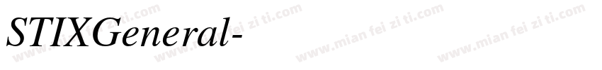 STIXGeneral字体转换