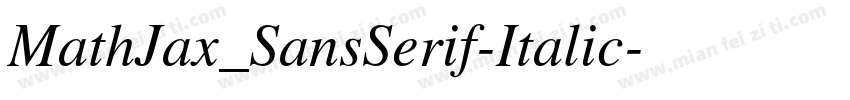 MathJax_SansSerif-Italic字体转换