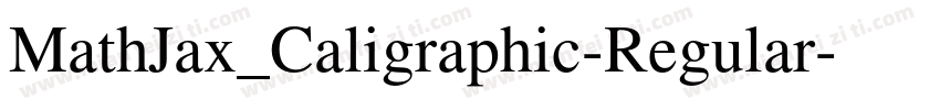 MathJax_Caligraphic-Regular字体转换