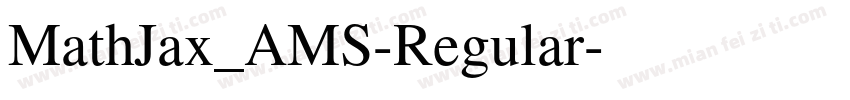 MathJax_AMS-Regular字体转换