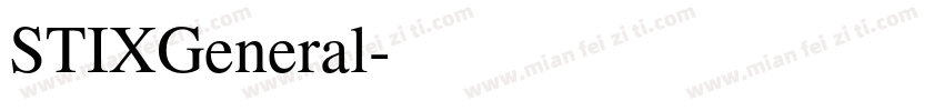 STIXGeneral字体转换