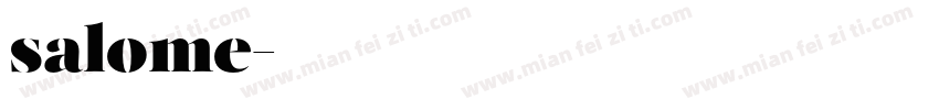 salome字体转换