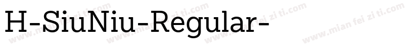 H-SiuNiu-Regular字体转换