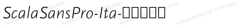 ScalaSansPro-Ita字体转换