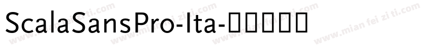 ScalaSansPro-Ita字体转换