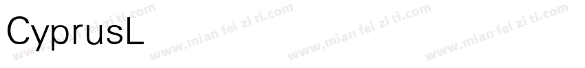 CyprusLight字体转换