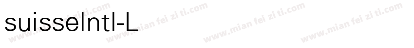 suisselntl-Light字体转换