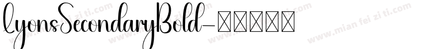 LyonsSecondaryBold字体转换
