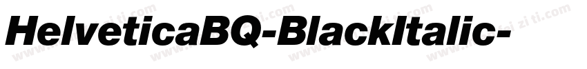 HelveticaBQ-BlackItalic字体转换