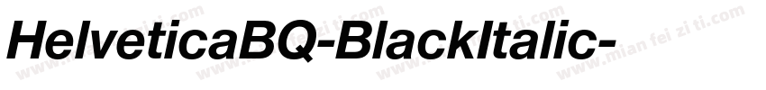 HelveticaBQ-BlackItalic字体转换