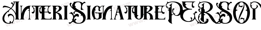 AnteriSignaturePERSONALUSE字体转换