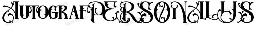 AutografPERSONALUSE字体转换
