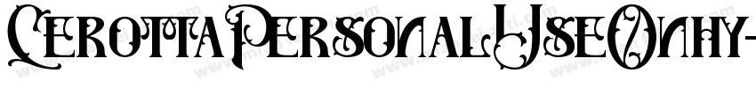 CerottaPersonalUseOnhy字体转换