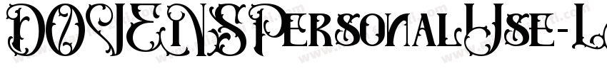 DOVENSPersonalUse-Li字体转换