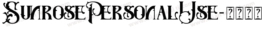 SunrosePersonalUse字体转换