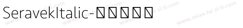 SeravekItalic字体转换