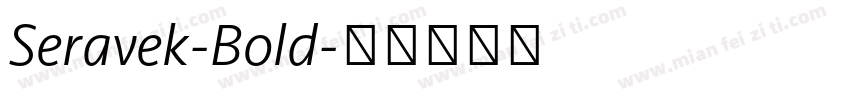 Seravek-Bold字体转换