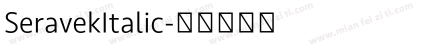 SeravekItalic字体转换