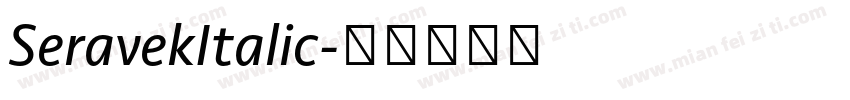 SeravekItalic字体转换