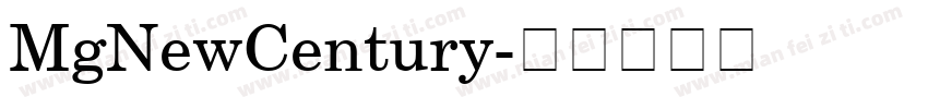 MgNewCentury字体转换