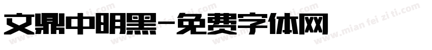 文鼎中明黑字体转换