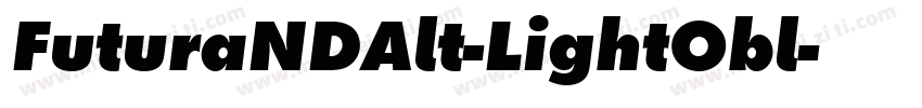 FuturaNDAlt-LightObl字体转换