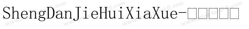 ShengDanJieHuiXiaXue字体转换