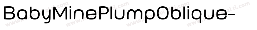 BabyMinePlumpOblique字体转换