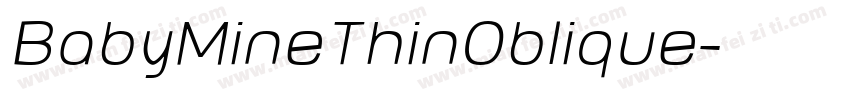 BabyMineThinOblique字体转换