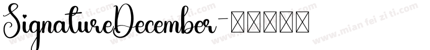 SignatureDecember字体转换