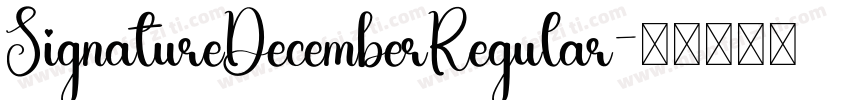 SignatureDecemberRegular字体转换